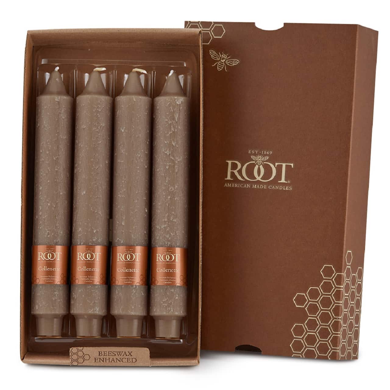 Root Candles 9" Unscented Timberline™ Collenette Taper Candles, 4ct.
